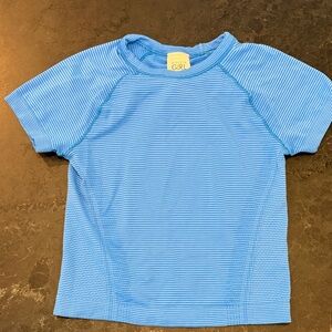 Athleta Blue Striped Tee